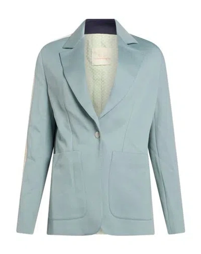 Palm Angels Woman Blazer Light Blue Size 2 Cotton, Polyester
