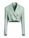 Palm Angels Woman Blazer Light Green Size 6 Linen In Green