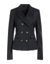 Palm Angels Woman Blazer Midnight Blue Size 6 Wool In Blue