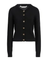 Palm Angels Woman Cardigan Black Size L Wool, Polyamide, Acrylic