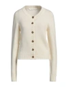 Palm Angels Woman Cardigan Ivory Size M Wool, Polyamide, Acrylic In White