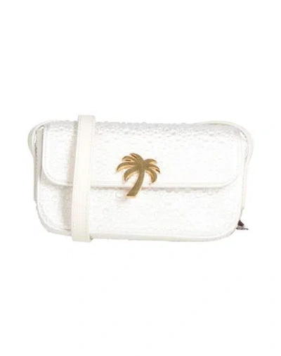 Palm Angels Woman Cross-body Bag Ivory Size - Polyamide, Calfskin In White