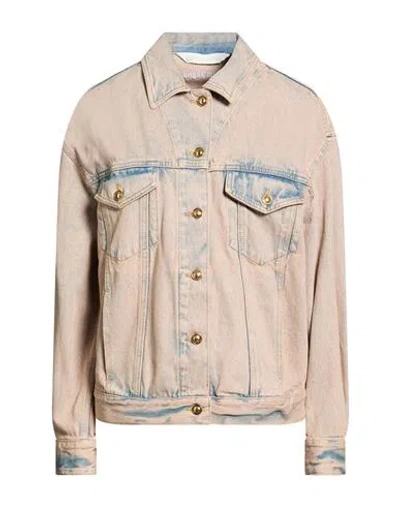 Palm Angels Woman Denim Outerwear Blush Size L Cotton In Pink
