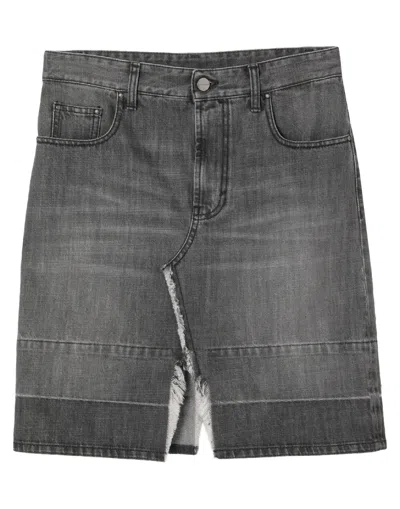 Palm Angels Denim Skirts In Lead