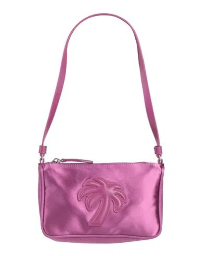 Palm Angels Woman Handbag Purple Size - Viscose, Silk, Calfskin