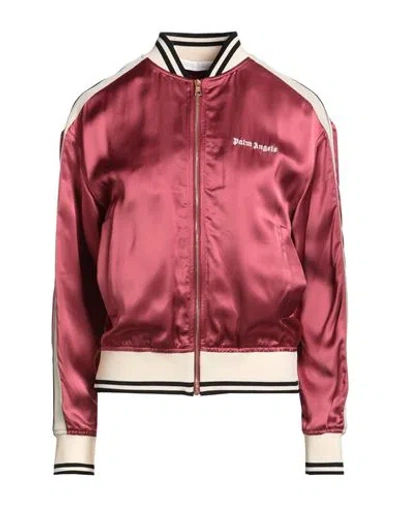 Palm Angels Woman Jacket Garnet Size S Viscose, Polyamide, Elastane, Polyester In Red