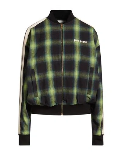 Palm Angels Woman Jacket Green Size L Cotton