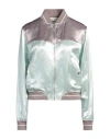 Palm Angels Woman Jacket Light Green Size 4 Linen, Viscose In Green