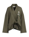 Palm Angels Woman Jacket Military Green Size L Cotton, Polyamide, Polyester In Green