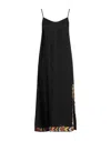 Palm Angels Midi Dresses In Black