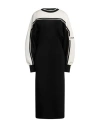 Palm Angels Woman Midi Dress Black Size L Wool In Black