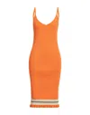 Palm Angels Midi Dresses In Mandarin