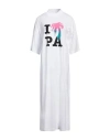 Palm Angels Woman Midi Dress White Size S Cotton In White