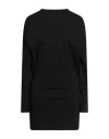 Palm Angels Woman Mini Dress Black Size M Cotton, Glass In Black