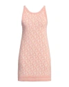 Palm Angels Monogram-jacquard Knitted Minidress In Pink
