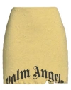 Palm Angels Woman Mini Skirt Yellow Size L Cotton