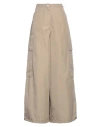 Palm Angels Trousers In Technical Fabric In Beige