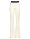 Palm Angels Off-white Flared Lounge Pants In Beige