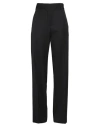 Palm Angels Woman Pants Black Size 6 Polyester, Virgin Wool In Black