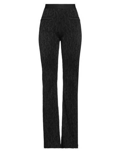 Palm Angels Woman Pants Black Size L Viscose, Polyester, Polyamide