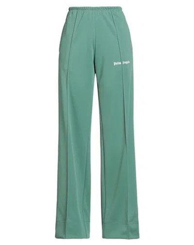 Palm Angels Woman Pants Green Size 8 Recycled Polyester