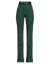 Palm Angels Woman Pants Green Size S Cotton, Polyamide, Polyester, Elastane