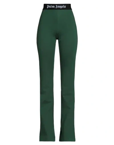 Palm Angels Woman Pants Green Size S Cotton, Polyamide, Polyester, Elastane