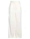 Palm Angels Woman Pants Ivory Size 6 Polyester, Polyethylene In White
