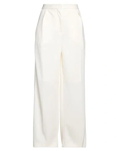 Palm Angels Woman Pants Ivory Size 6 Polyester, Polyethylene In White
