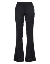 Palm Angels Black Wide Leg Pant In Blue