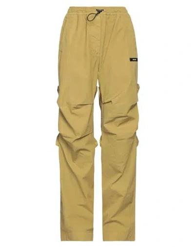 Palm Angels Woman Pants Mustard Size 10 Cotton, Polyester In Yellow