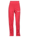 Palm Angels Technical Fabric Joggers With Contrast Side Stripe In Red