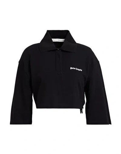 Palm Angels Woman Polo Shirt Black Size S Cotton