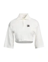 Palm Angels Polo Shirt With Monogram  Logo In White
