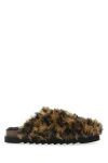 PALM ANGELS PALM ANGELS WOMAN PRINTED ECO FUR SLIPPERS