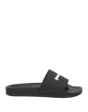 Palm Angels Woman Sandals Black Size 8 Rubber