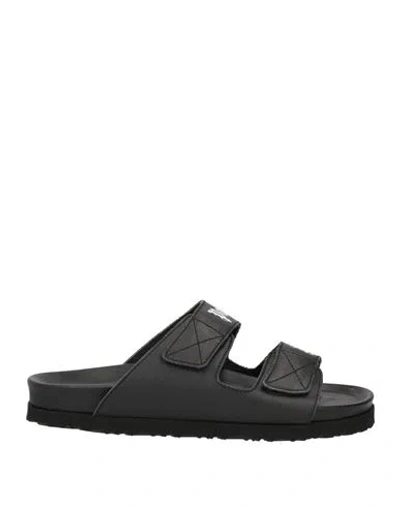 Palm Angels Woman Sandals Black Size 10 Leather