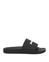 Palm Angels Woman Sandals Black Size 8 Rubber In Black White
