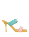 Palm Angels Woman Sandals Marigold Size 7 Leather In Multi