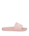 Palm Angels Pink Monogram Pool Slides In Pink