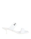 Palm Angels Woman Sandals White Size 8 Leather In White
