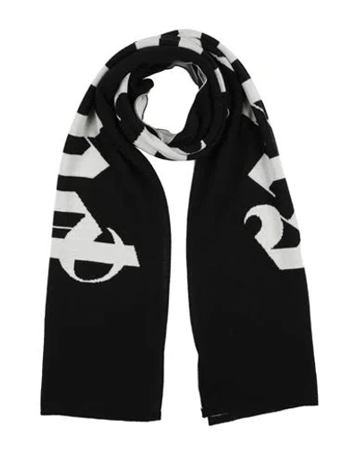 Palm Angels Woman Scarf Black Size - Wool, Acrylic