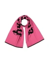 Palm Angels Man Scarf Fuchsia Size - Wool, Acrylic In Pink