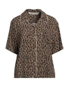 Palm Angels Woman Shirt Khaki Size 4 Viscose, Polyester In Beige