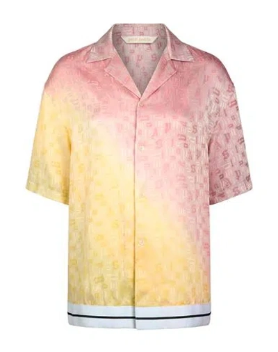 Palm Angels Woman Shirt Pink Size 2 Acetate, Viscose In Multi