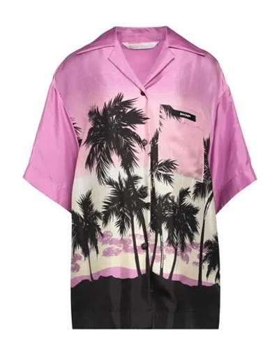 Palm Angels Sunset Print Shirt In Purple