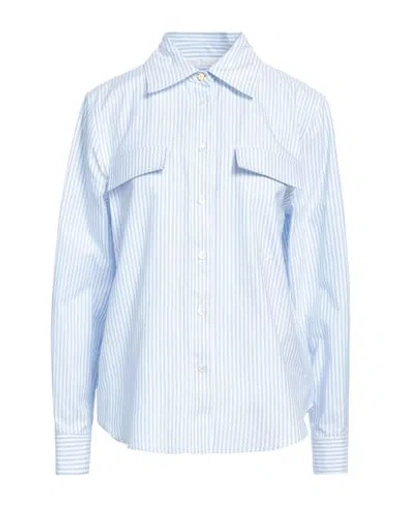 Palm Angels Woman Shirt Sky Blue Size 6 Cotton