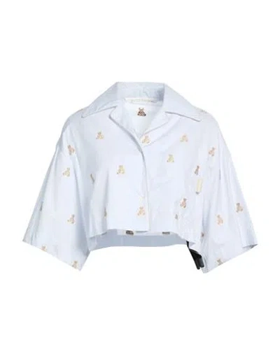 Palm Angels Woman Shirt Sky Blue Size 6 Cotton
