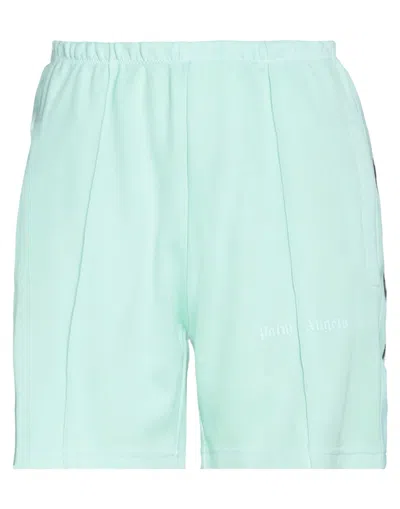 Palm Angels Woman Shorts & Bermuda Shorts Light Green Size L Polyamide, Polyester
