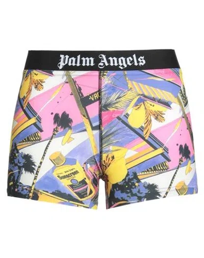 Palm Angels Woman Shorts & Bermuda Shorts Purple Size L Polyester, Elastane In Multi